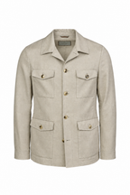CANALI | 4 Button Safari Jacket | Beige