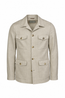 CANALI | 4 Button Safari Jacket | Beige