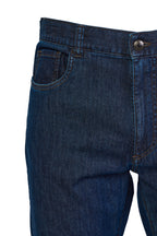 CANALI | Jeans With Brown Stitching | Dark Denim