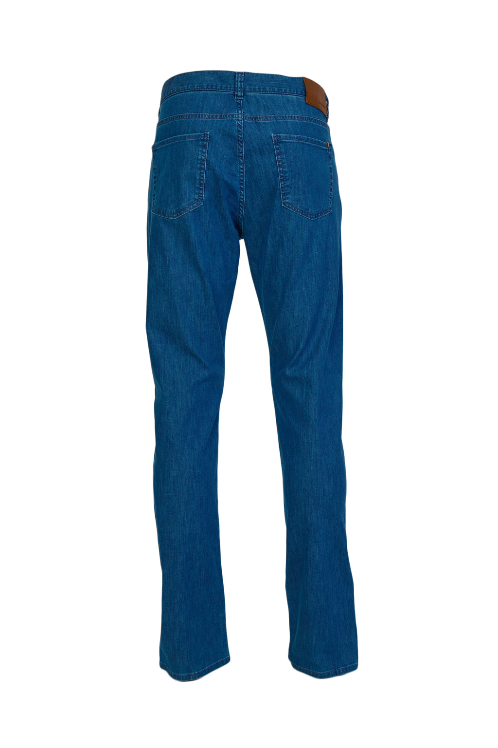 CANALI | Jeans With Brown Stitching | Light Denim