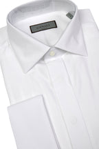 CANALI | Embroidered Stripe Dinner Shirt | White