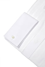CANALI | Embroidered Stripe Dinner Shirt | White
