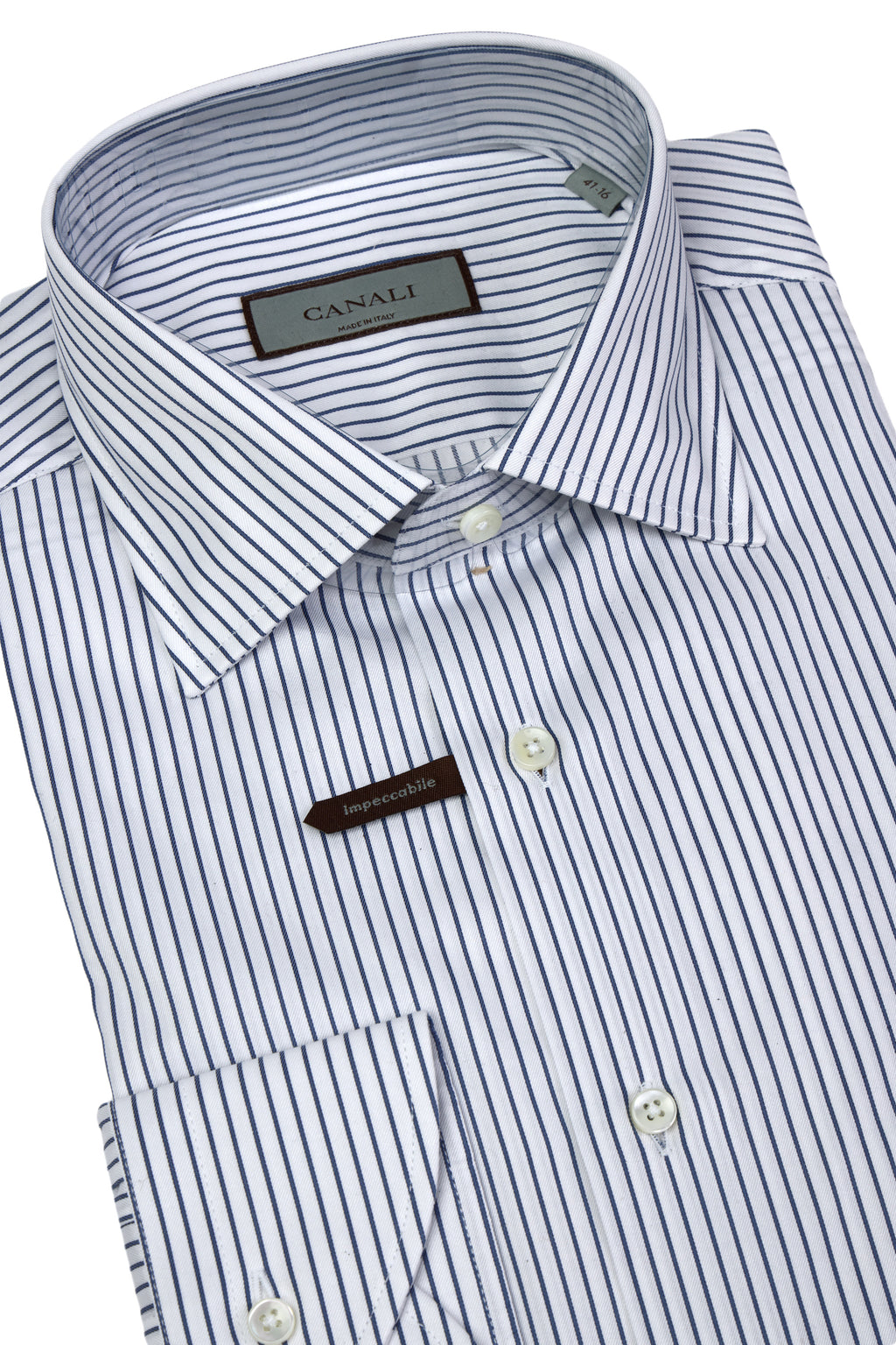 CANALI | Striped Shirt | Navy & White