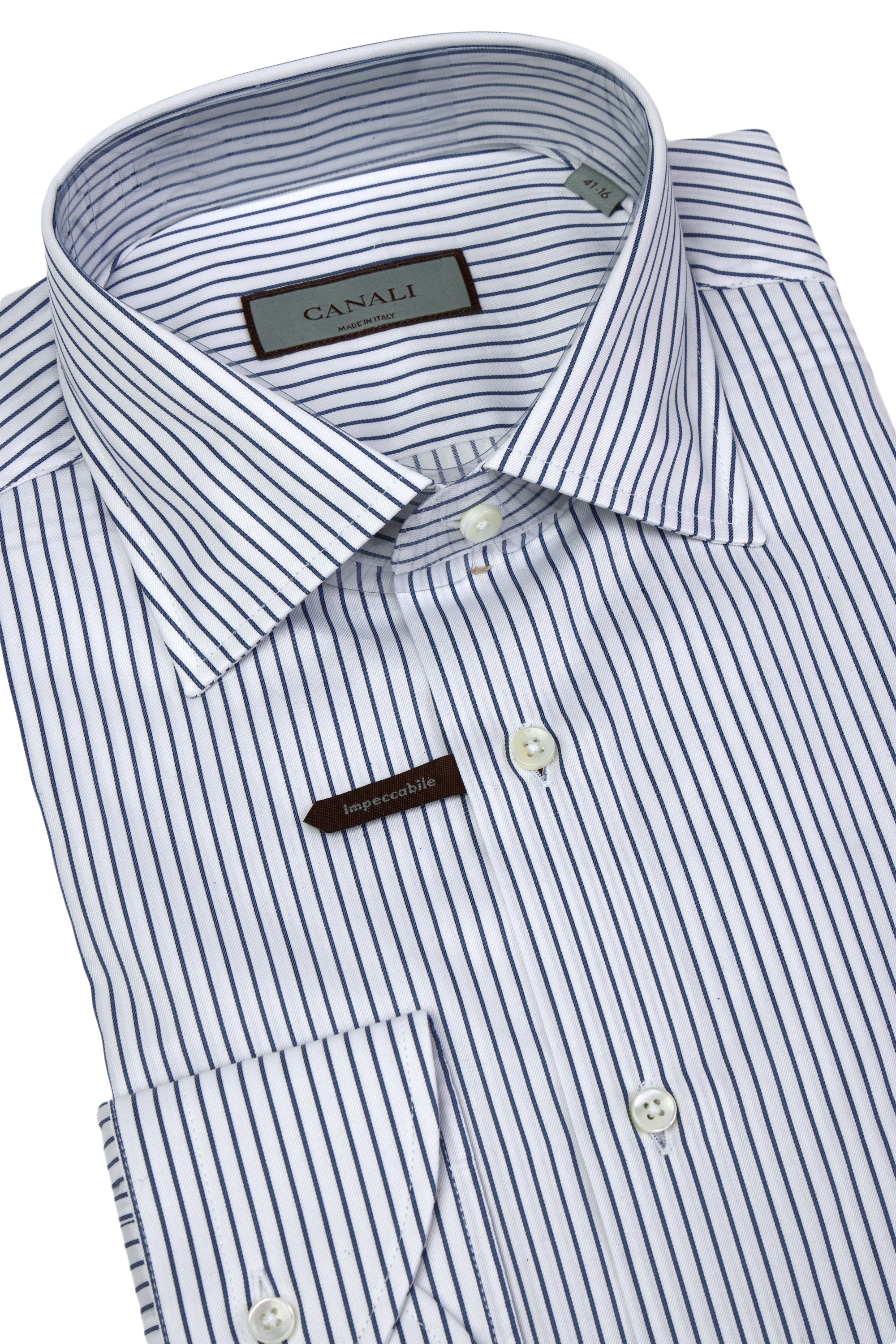 CANALI | Striped Shirt | Navy & White