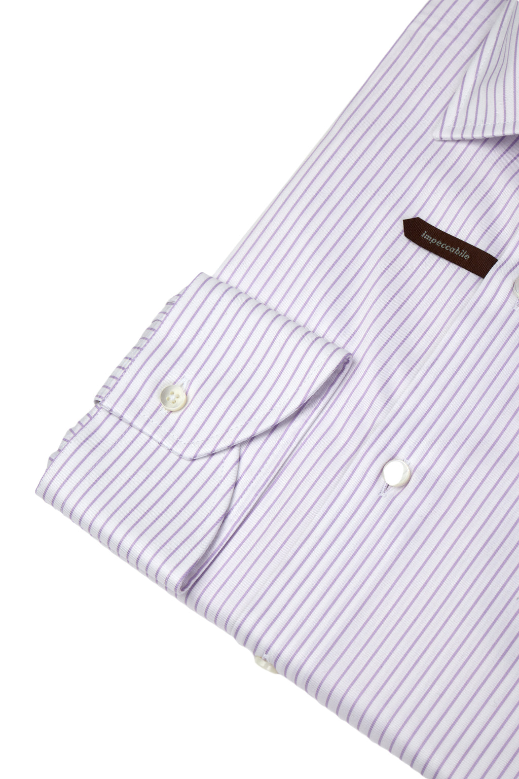 CANALI | Striped Shirt | Lilac & White