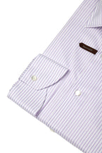 CANALI | Striped Shirt | Lilac & White