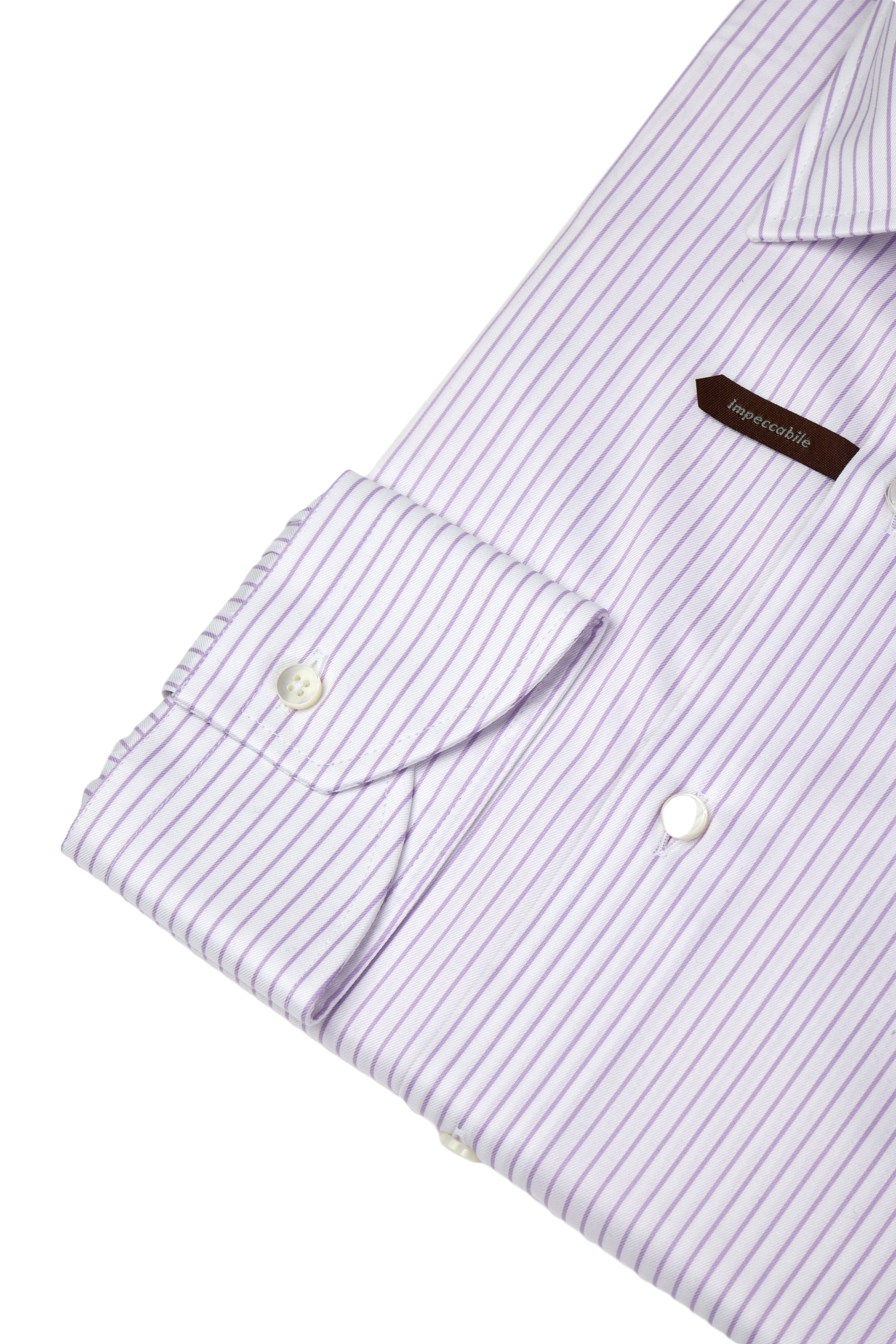 CANALI | Striped Shirt | Lilac & White
