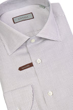 CANALI | Cross-Check Pattern Shirt | Dark Brown