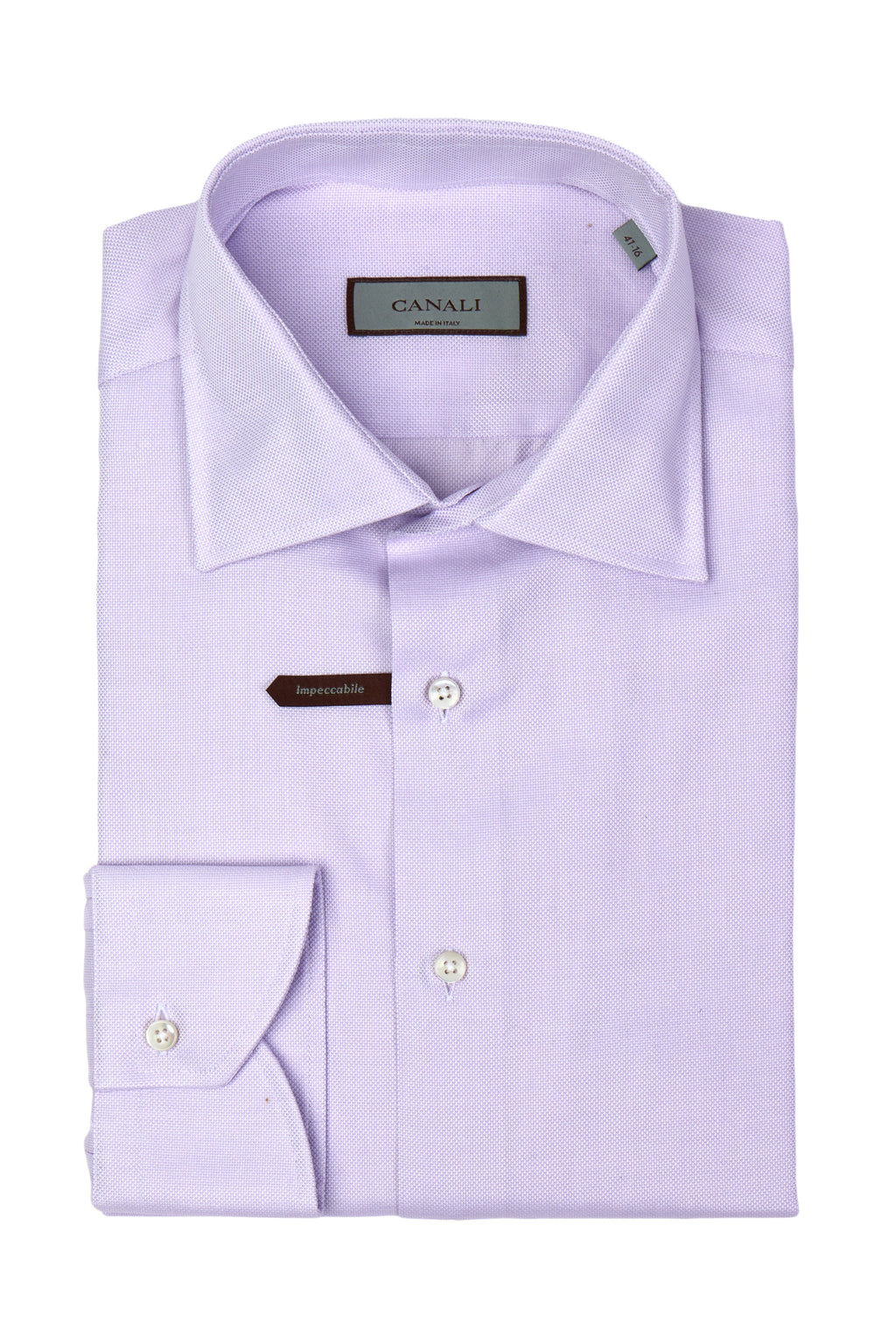 CANALI | Textured Cotton Shirt | Purple