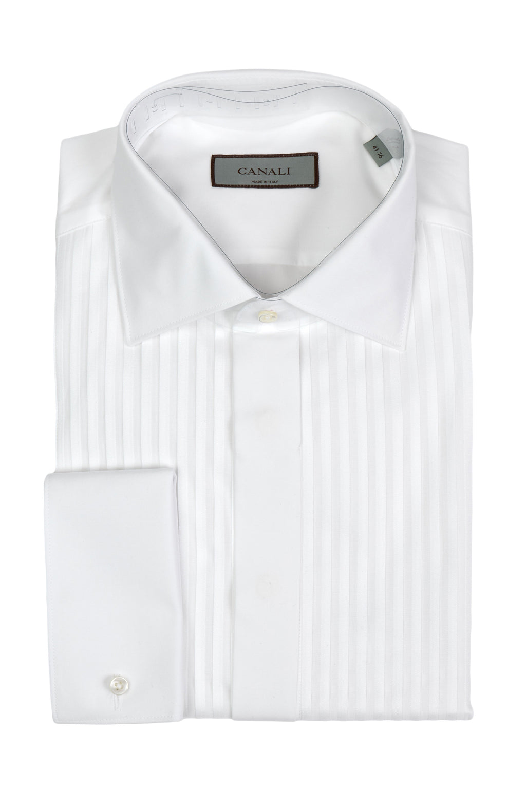CANALI | Pleated Dinner Shirt | White