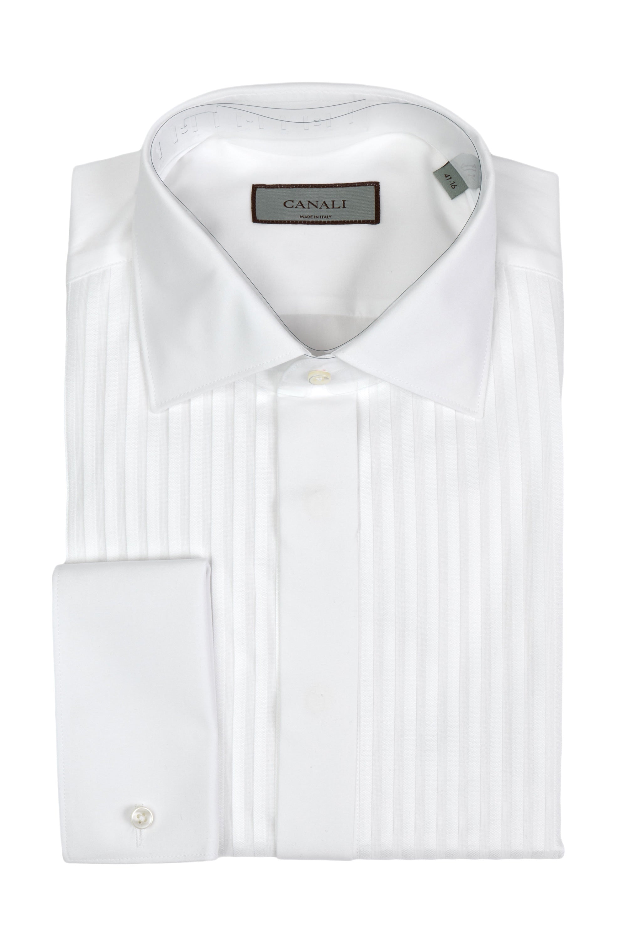 CANALI | Pleated Dinner Shirt | White