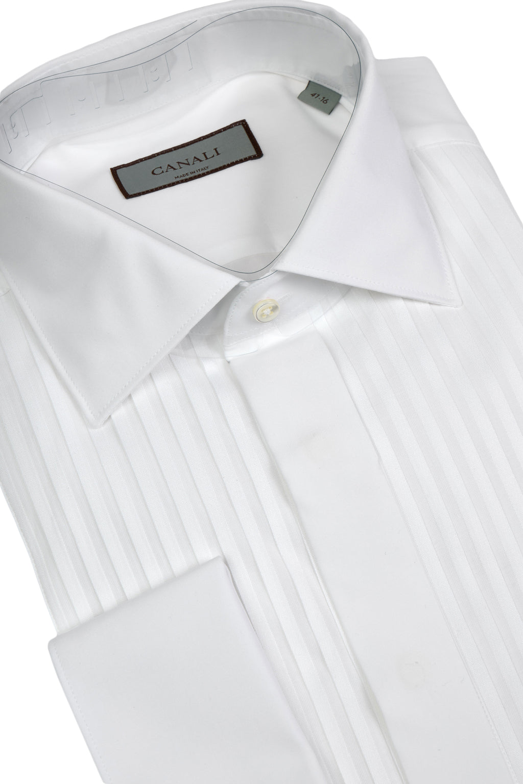 CANALI | Pleated Dinner Shirt | White