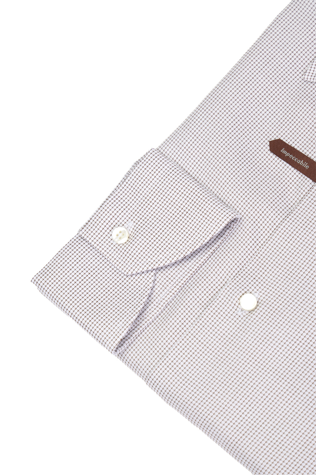 CANALI | Cross-Check Pattern Shirt | Dark Brown