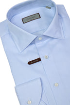 CANALI | Herringbone Twill Shirt | Blue
