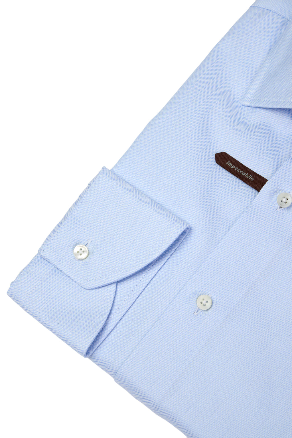 CANALI | Herringbone Twill Shirt | Blue