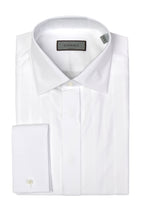 CANALI | Embroidered Stripe Dinner Shirt | White