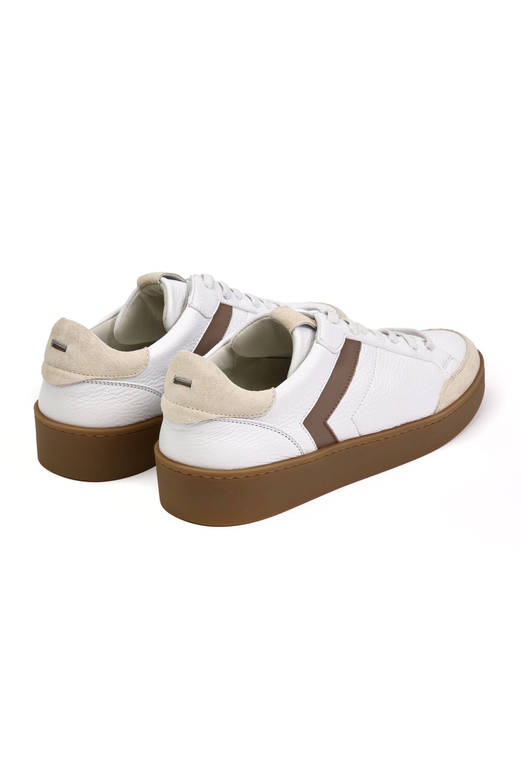 CANALI | Sneaker With Brown Trim | White