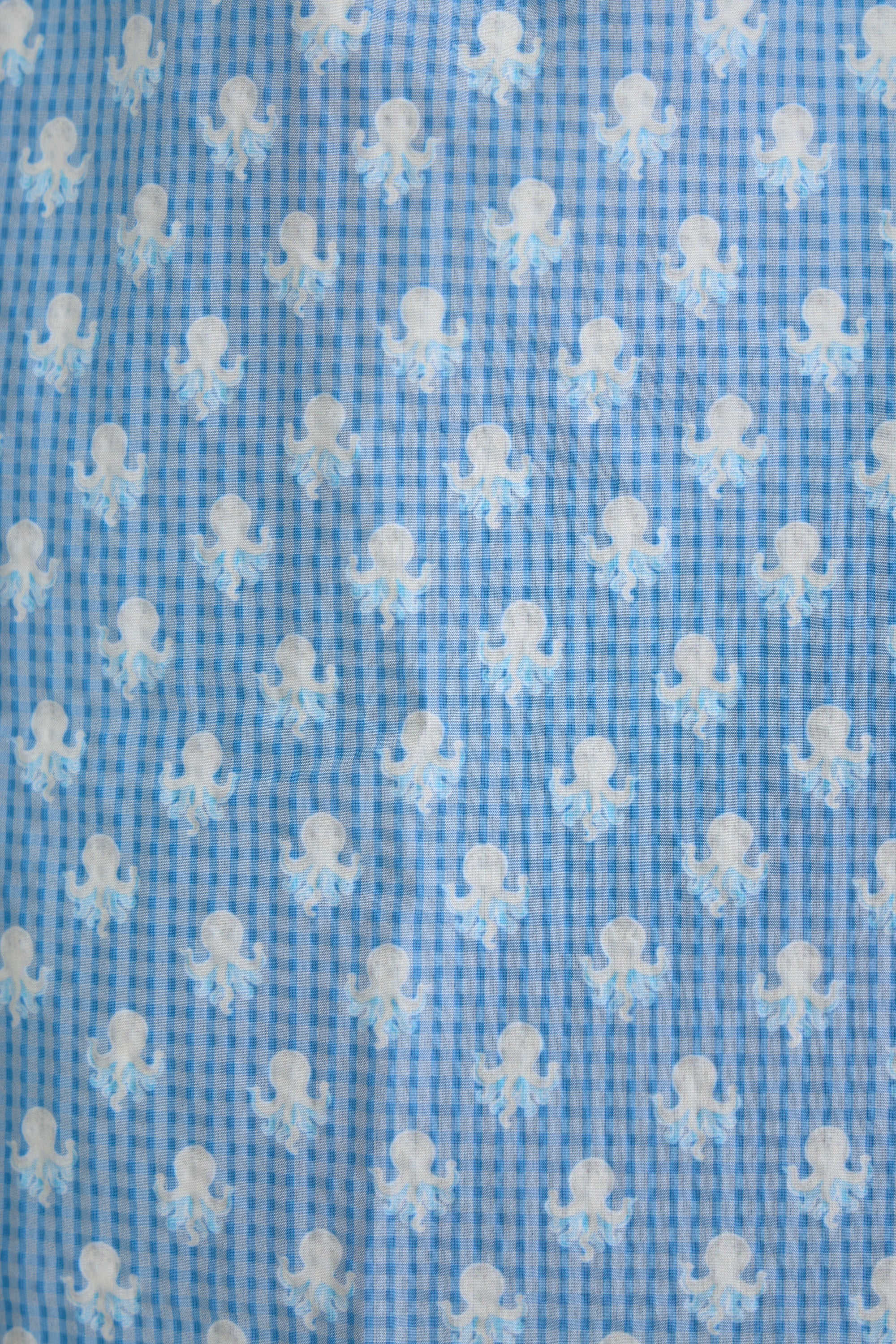 FEDELI | Madeira Tiny Octopus Swim Shorts | Pale Blue