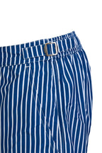 FEDELI | Daniel Striped Swim Shorts | Navy