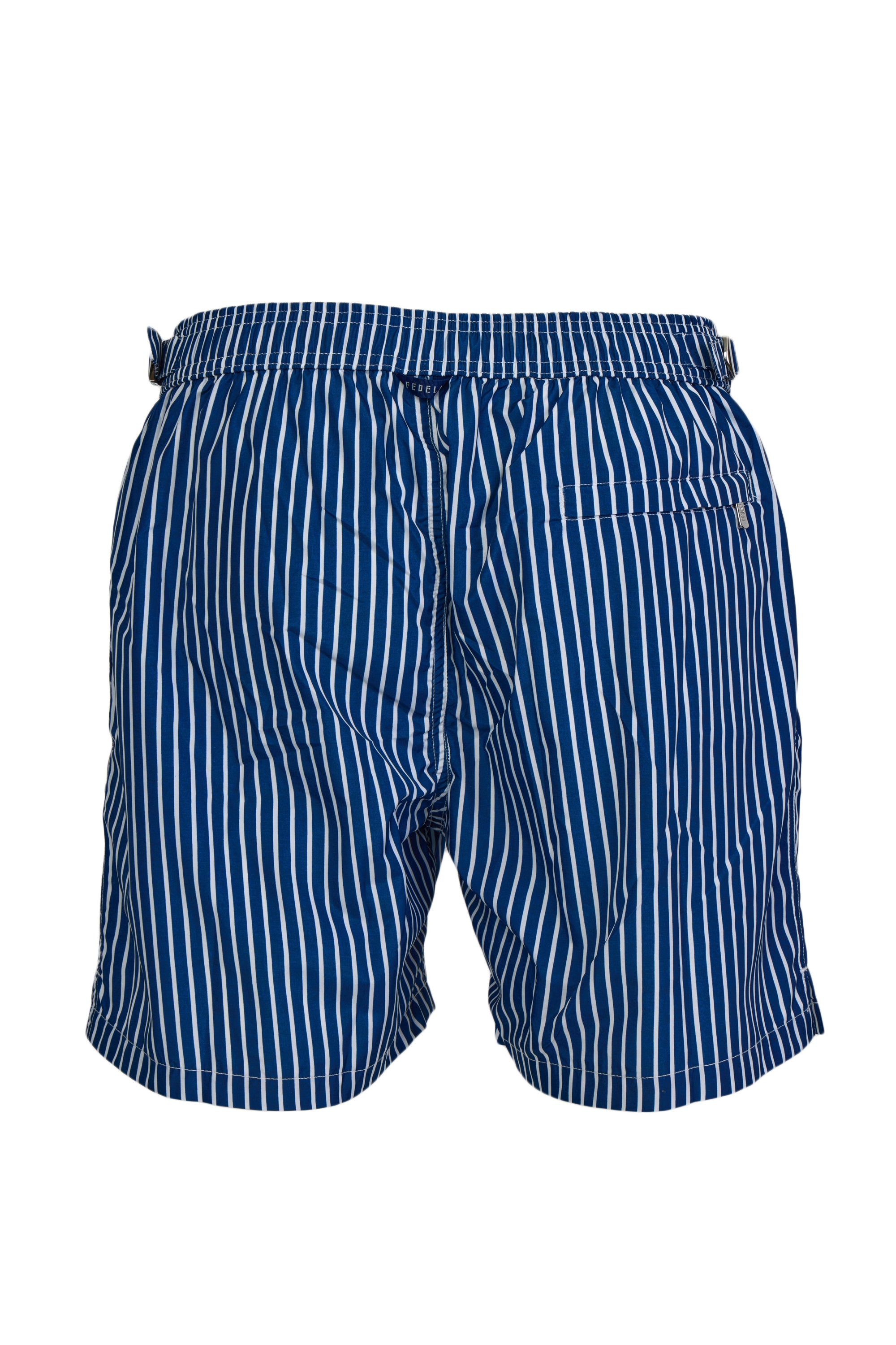 FEDELI | Daniel Striped Swim Shorts | Navy