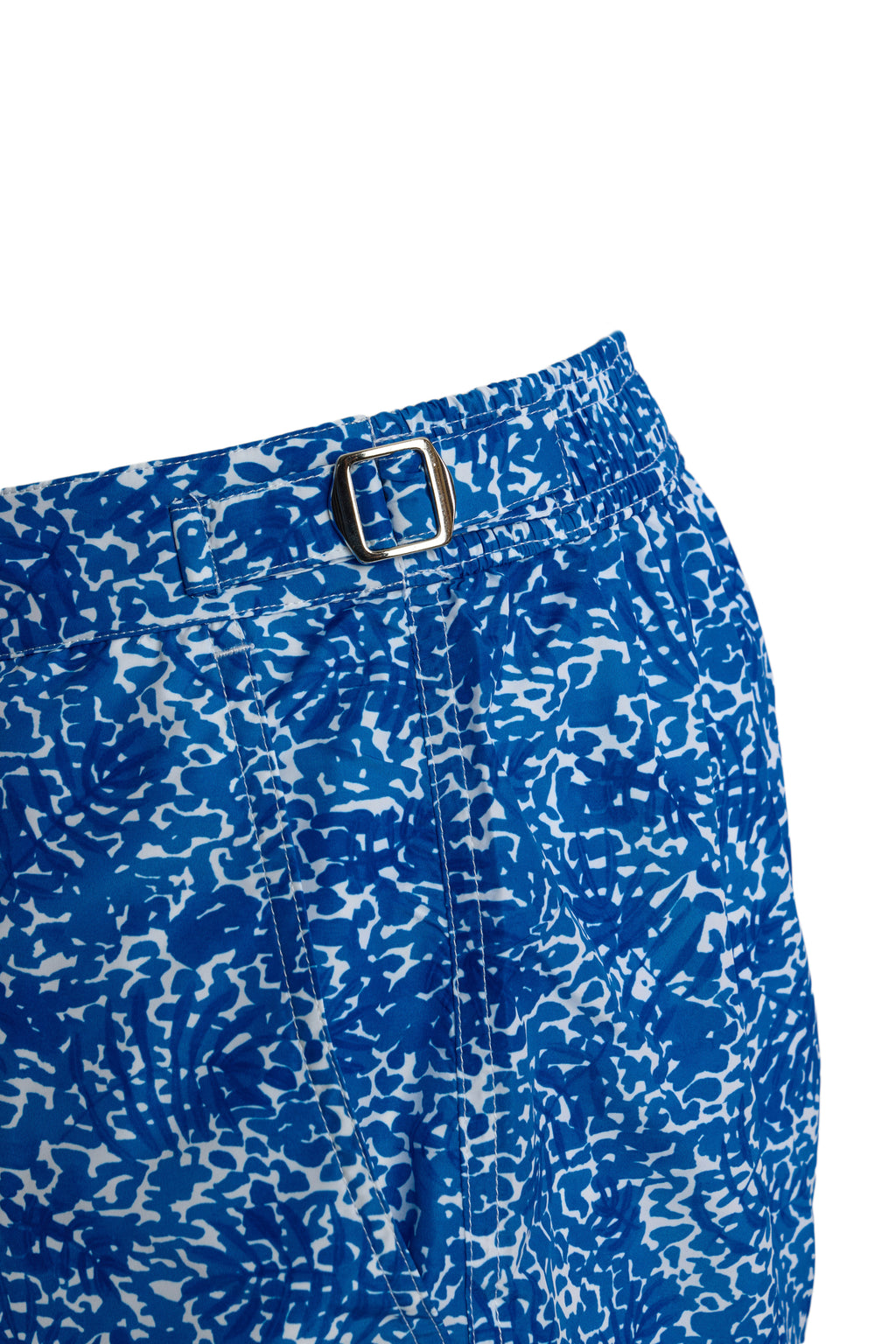 FEDELI | Daniel Splash & Palms Swim Shorts | Mid-Blue
