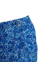 FEDELI | Daniel Splash & Palms Swim Shorts | Mid-Blue
