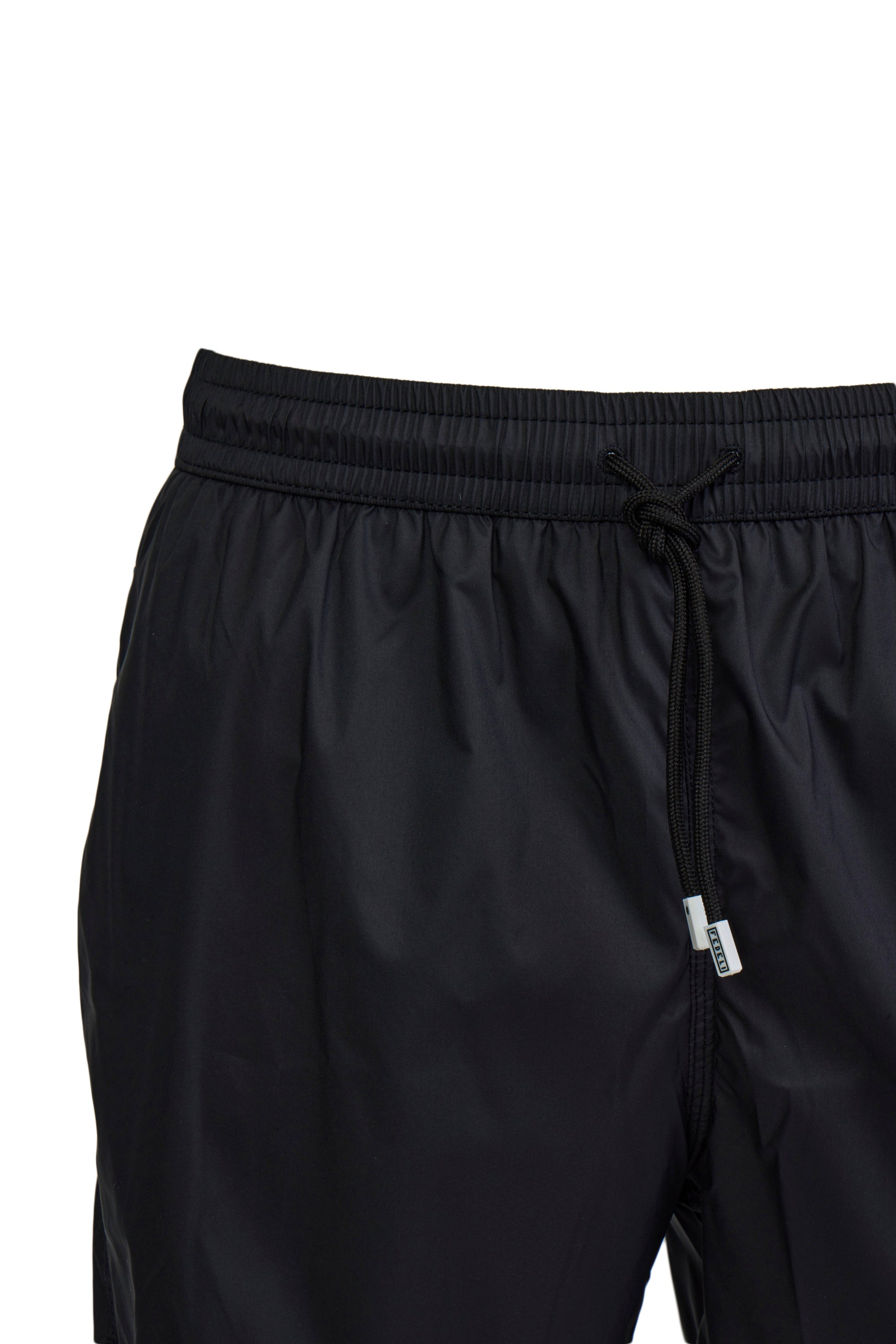 FEDELI | Madeira Plain Swim Shorts | Black