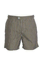 FEDELI | Daniel Striped Swim Shorts | Khaki