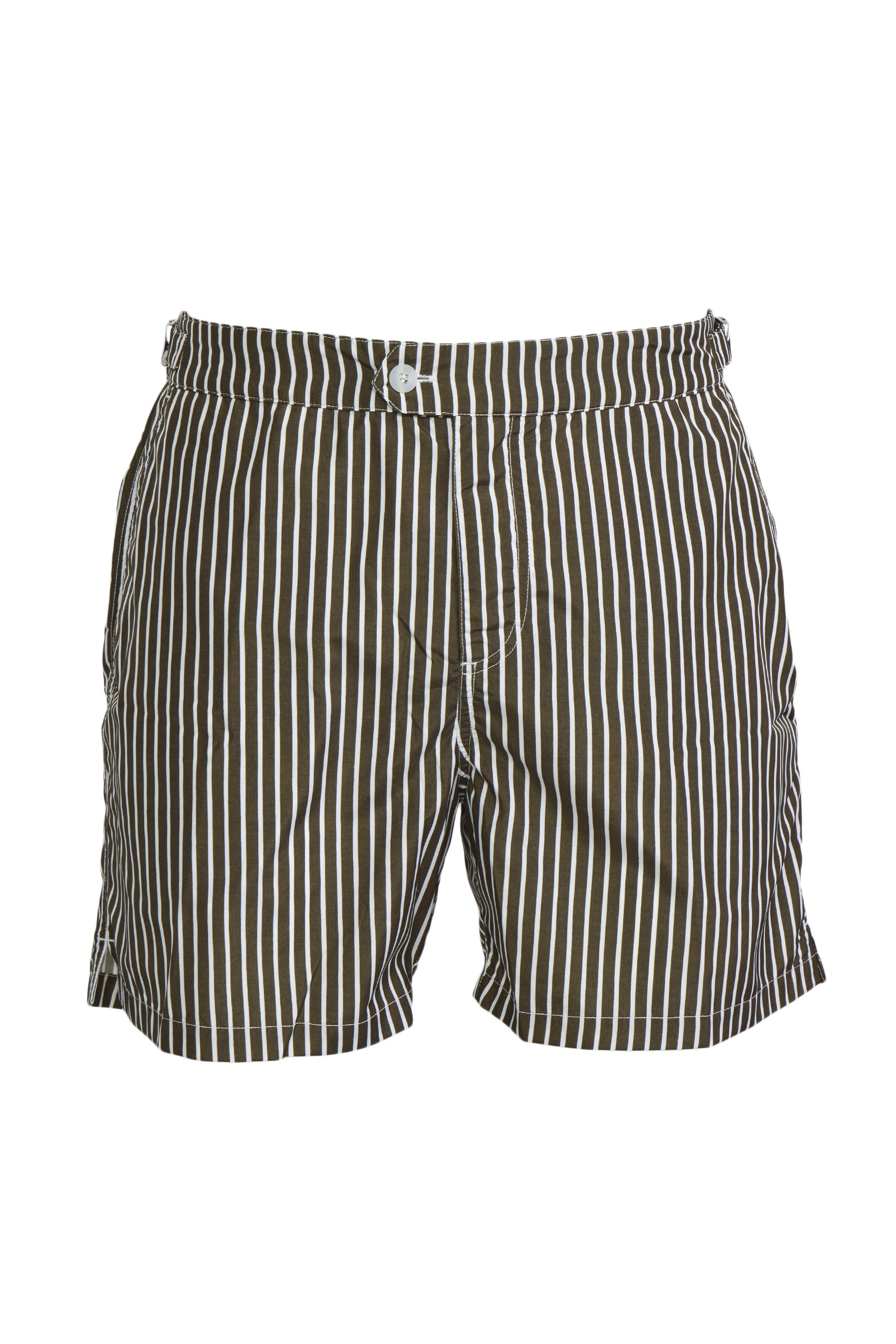 FEDELI | Daniel Striped Swim Shorts | Khaki