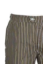 FEDELI | Daniel Striped Swim Shorts | Khaki