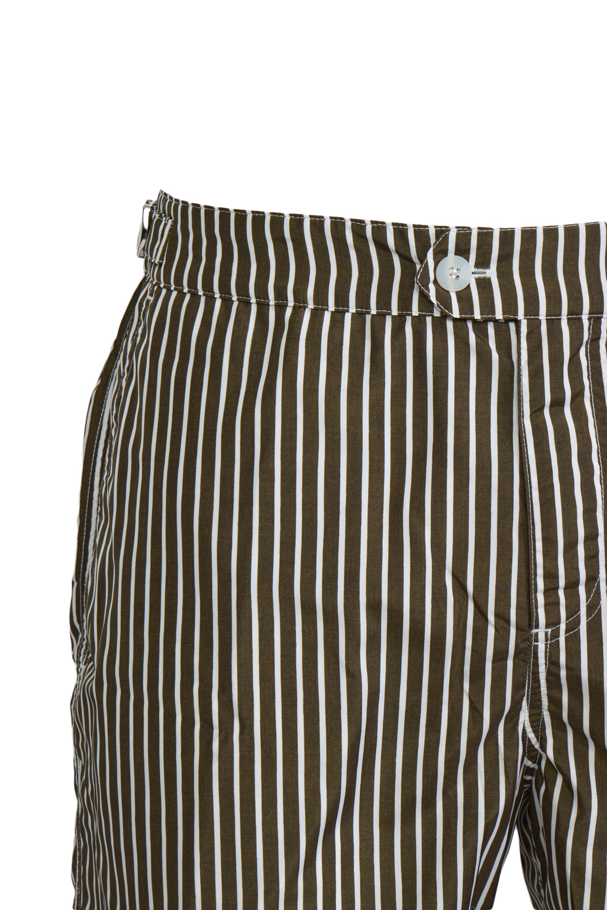 FEDELI | Daniel Striped Swim Shorts | Khaki