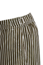 FEDELI | Daniel Striped Swim Shorts | Khaki