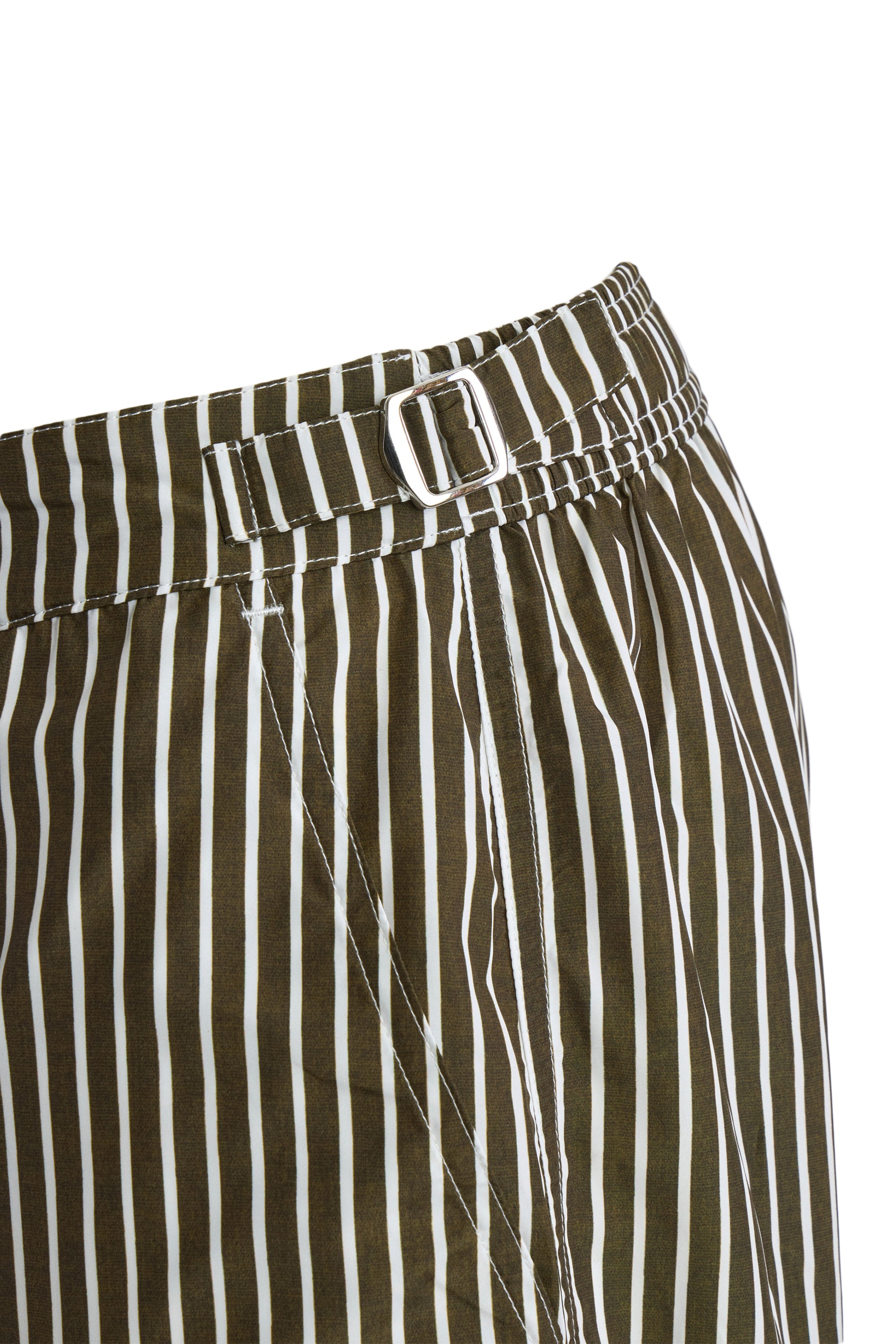 FEDELI | Daniel Striped Swim Shorts | Khaki