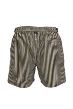 FEDELI | Daniel Striped Swim Shorts | Khaki