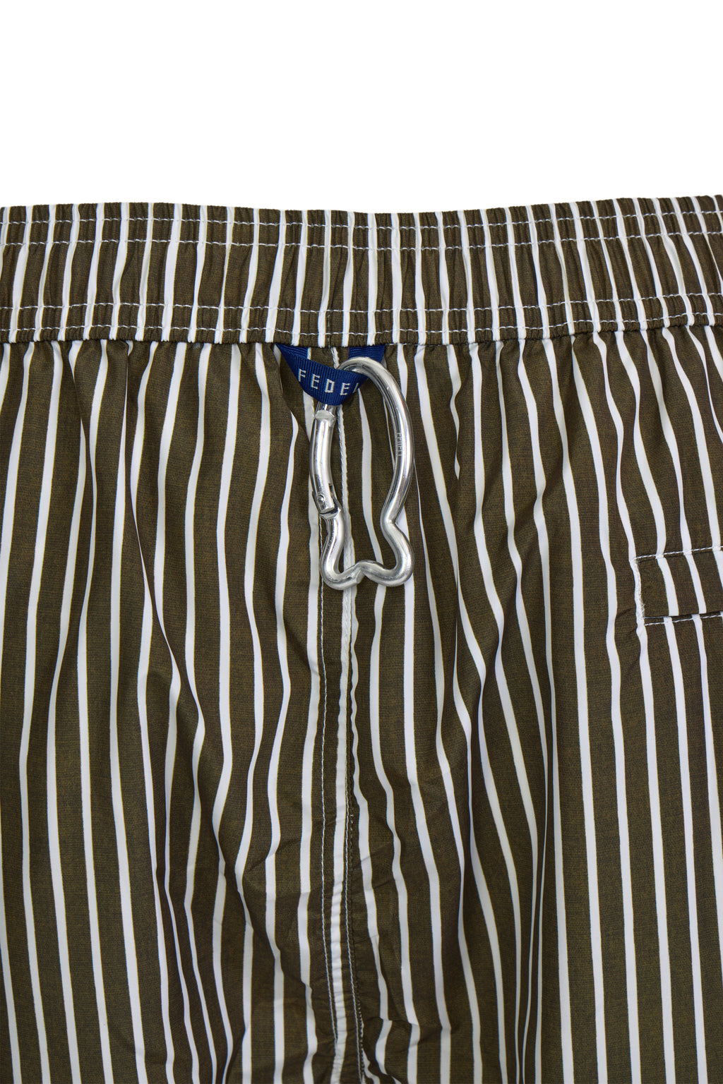 FEDELI | Daniel Striped Swim Shorts | Khaki