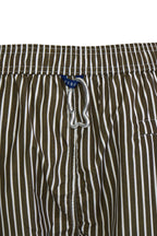 FEDELI | Daniel Striped Swim Shorts | Khaki