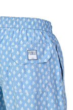 FEDELI | Madeira Tiny Octopus Swim Shorts | Pale Blue