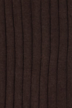 CANALI | Ribbed Cotton Socks | Dark Brown