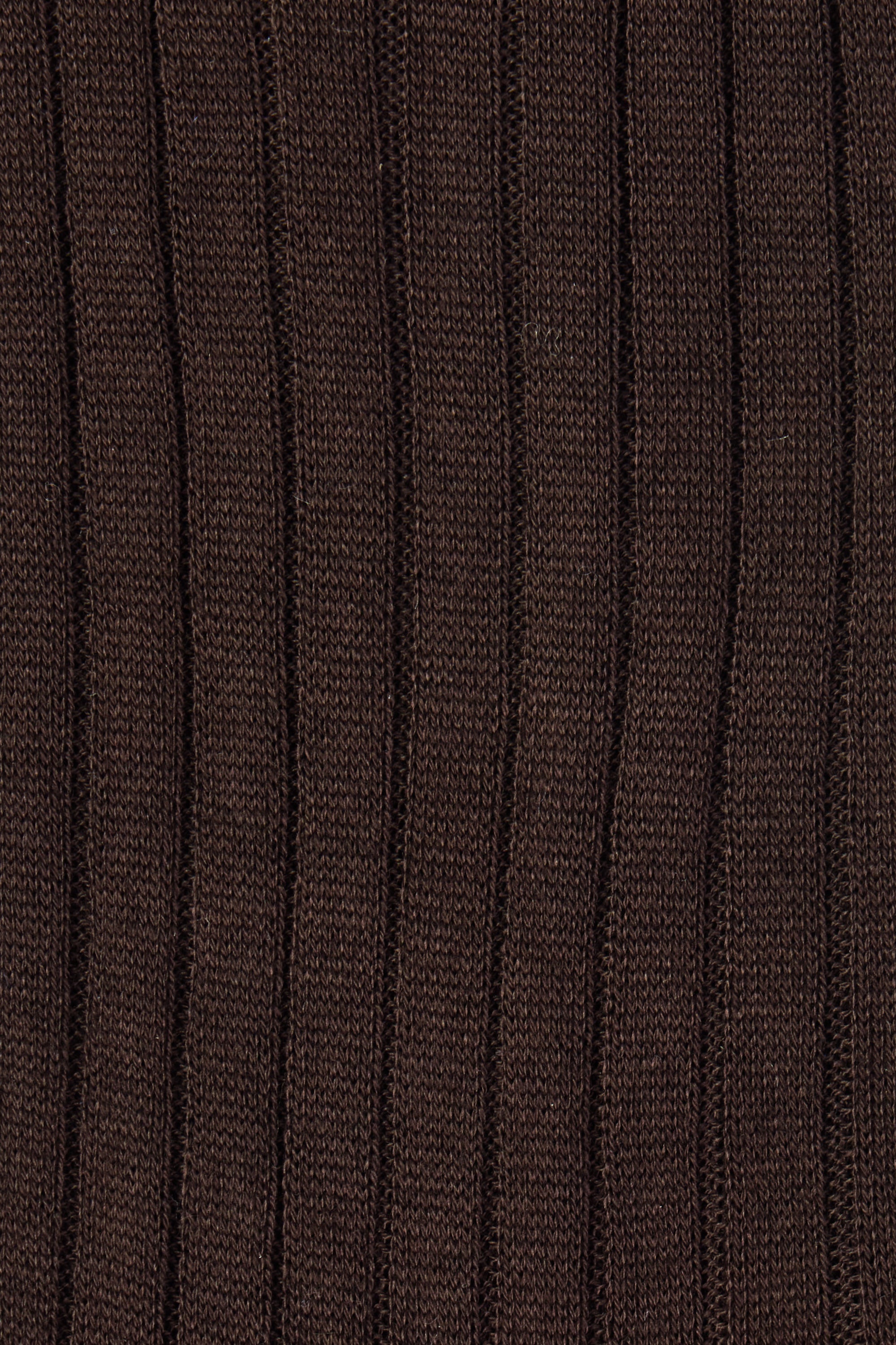 CANALI | Ribbed Cotton Socks | Dark Brown
