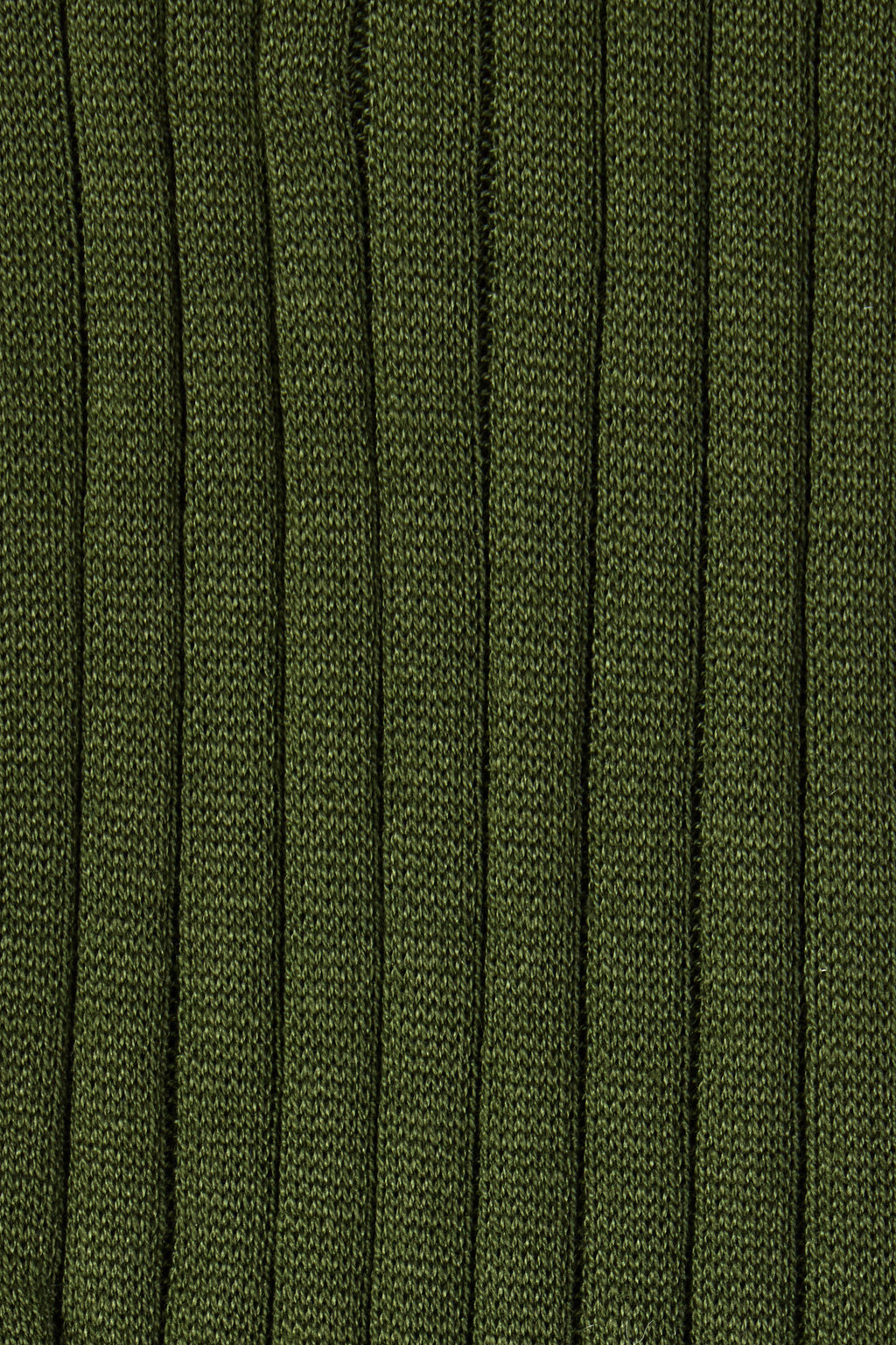 CANALI | Ribbed Cotton Socks | Olive Green