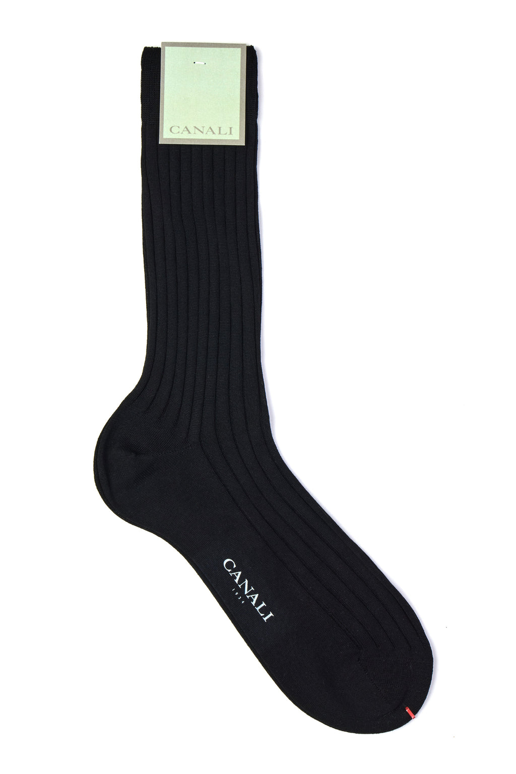 CANALI | Ribbed Cotton Socks | Black
