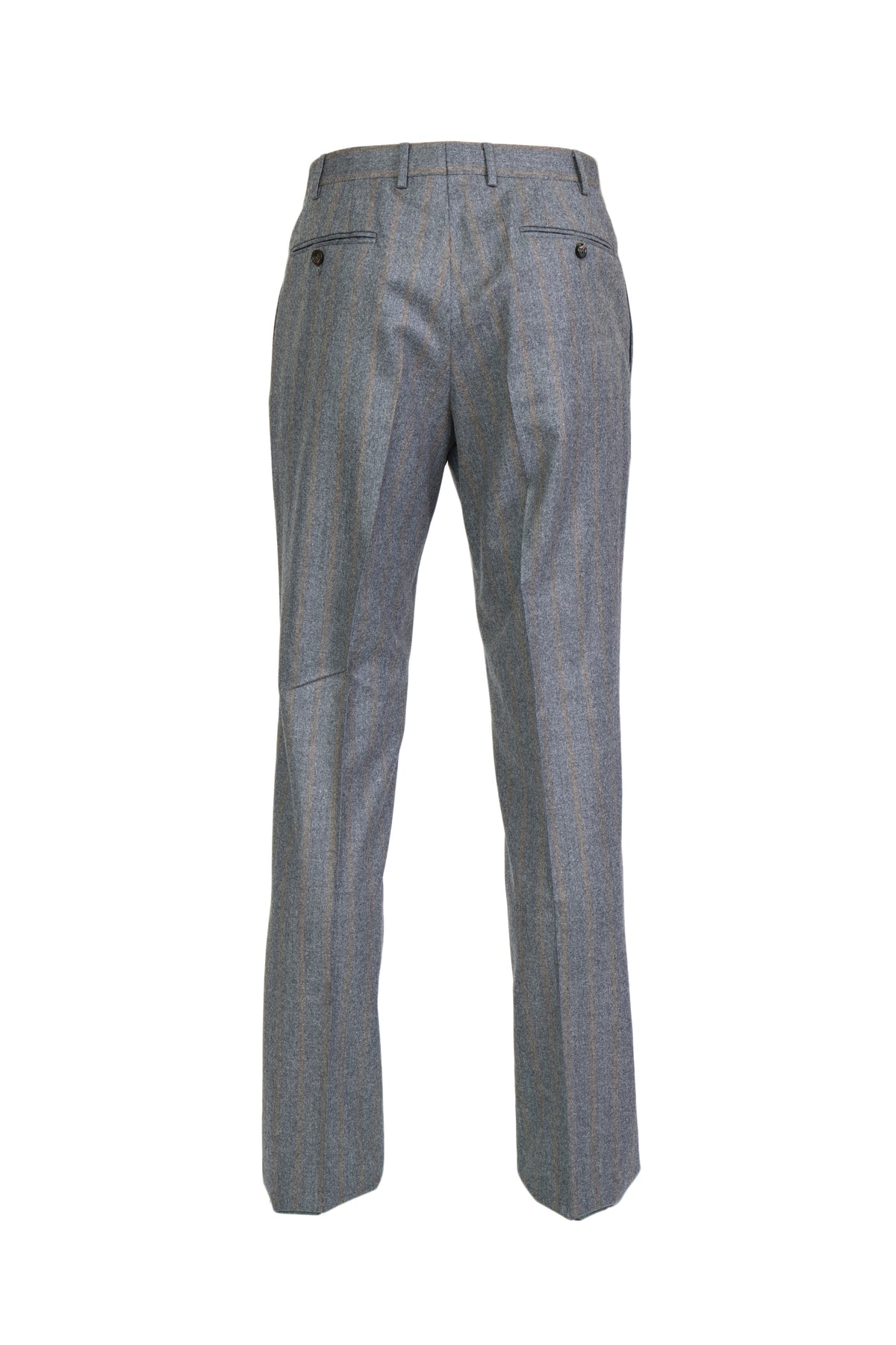 CANALI | Flannel Stripe Suit | Grey & Brown