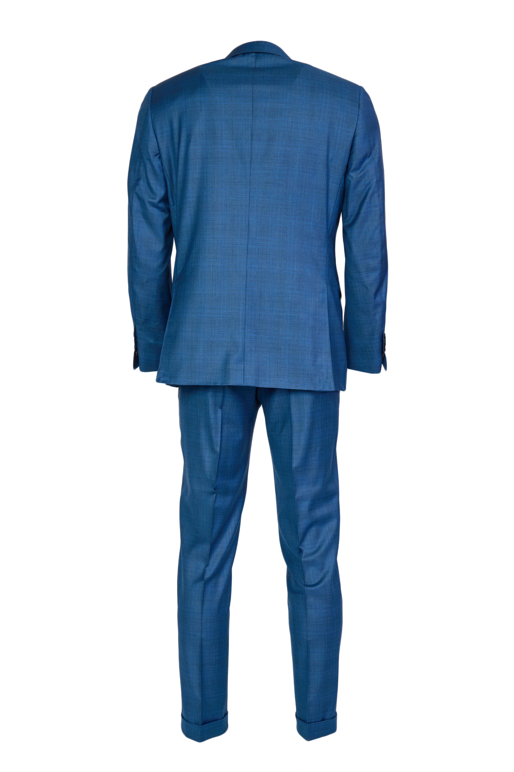 CANALI | Electric Blue Check Suit | Charcoal-Blue