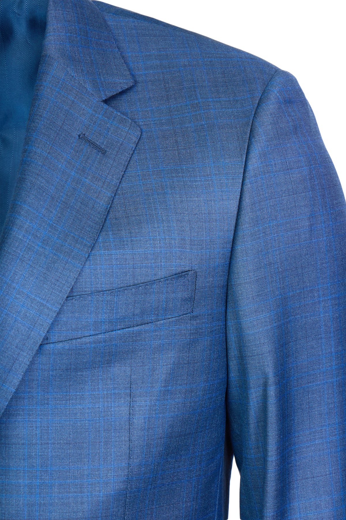CANALI | Electric Blue Check Suit | Charcoal-Blue
