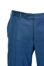 CANALI | Electric Blue Check Suit | Charcoal-Blue