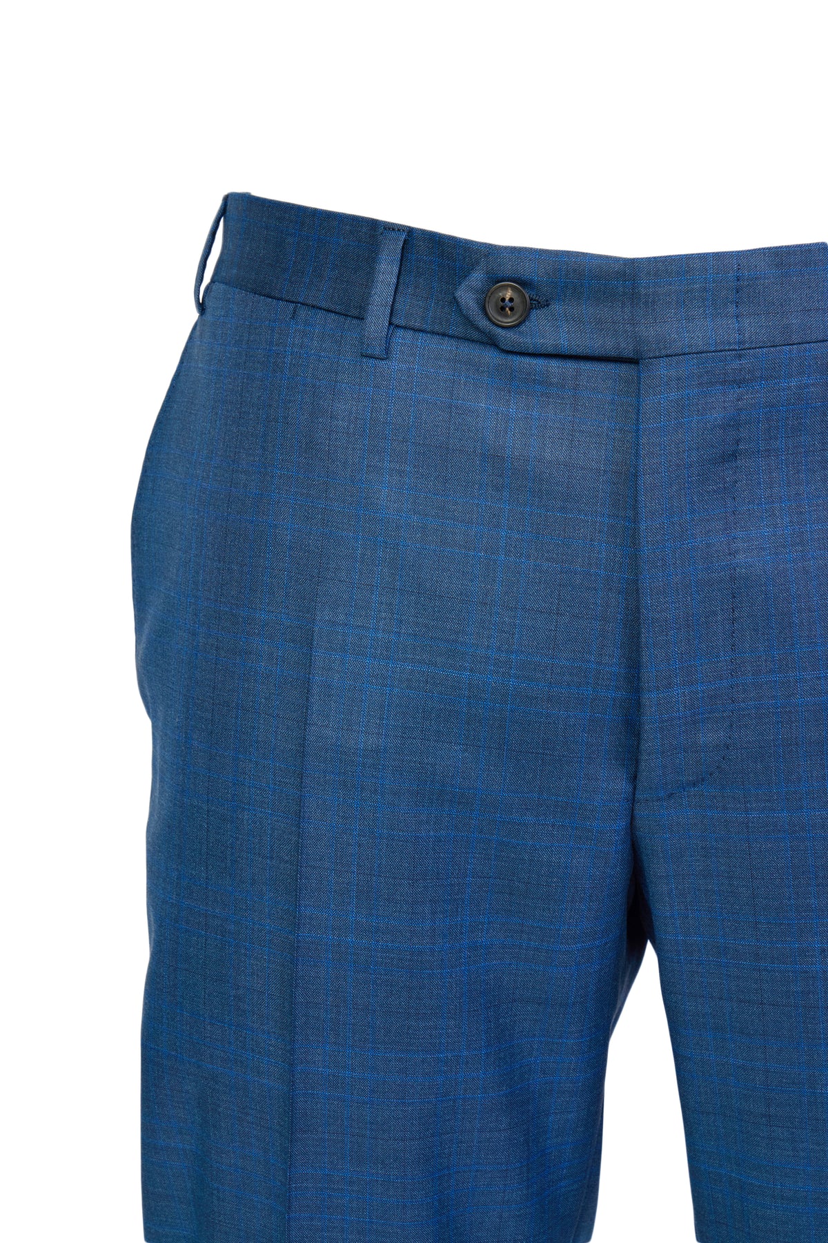 CANALI | Electric Blue Check Suit | Charcoal-Blue