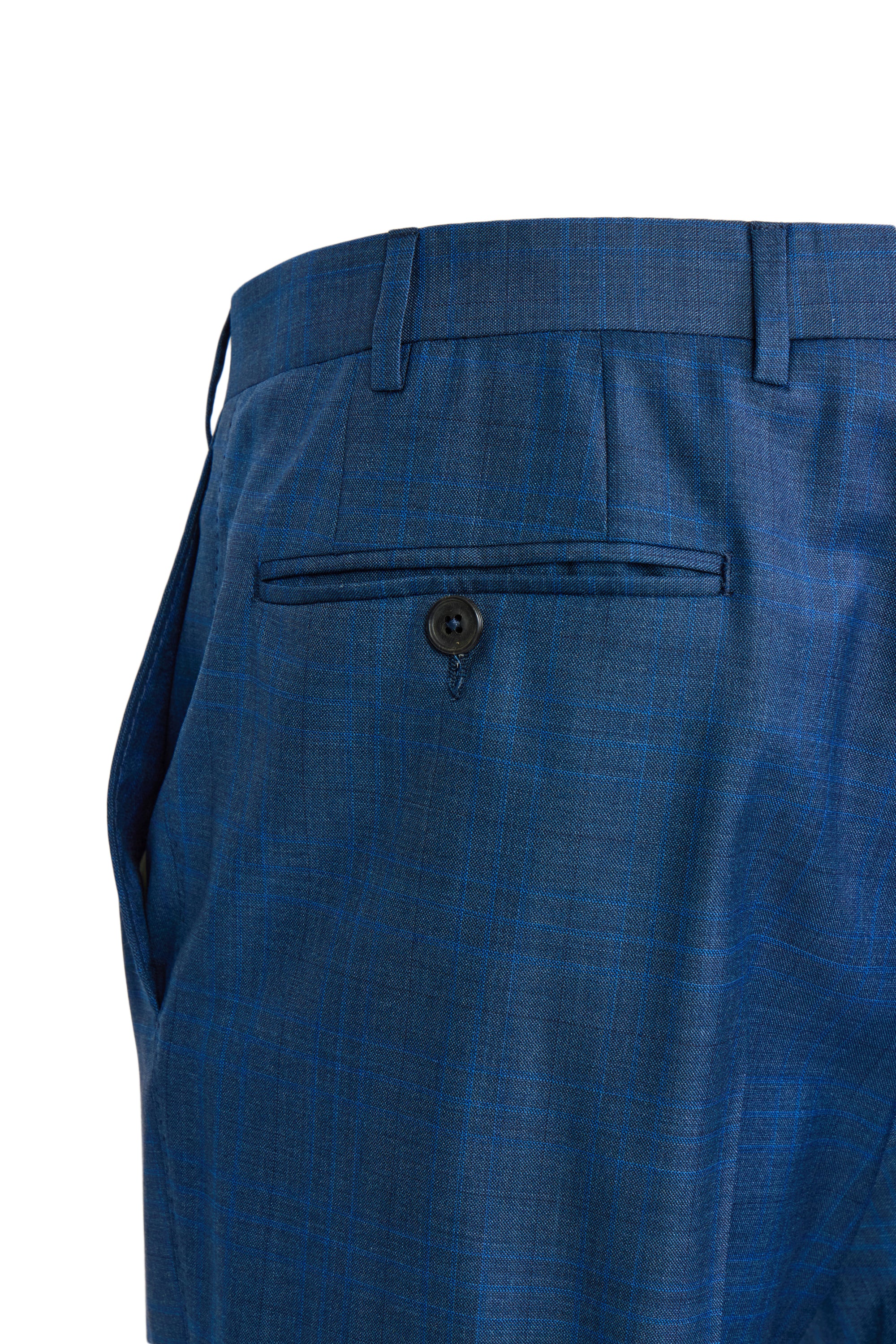 CANALI | Electric Blue Check Suit | Charcoal-Blue