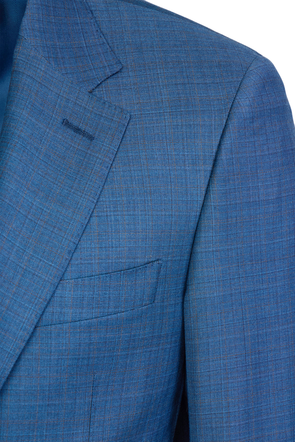 CANALI | Subtle Brown Check Suit | Mid-Blue