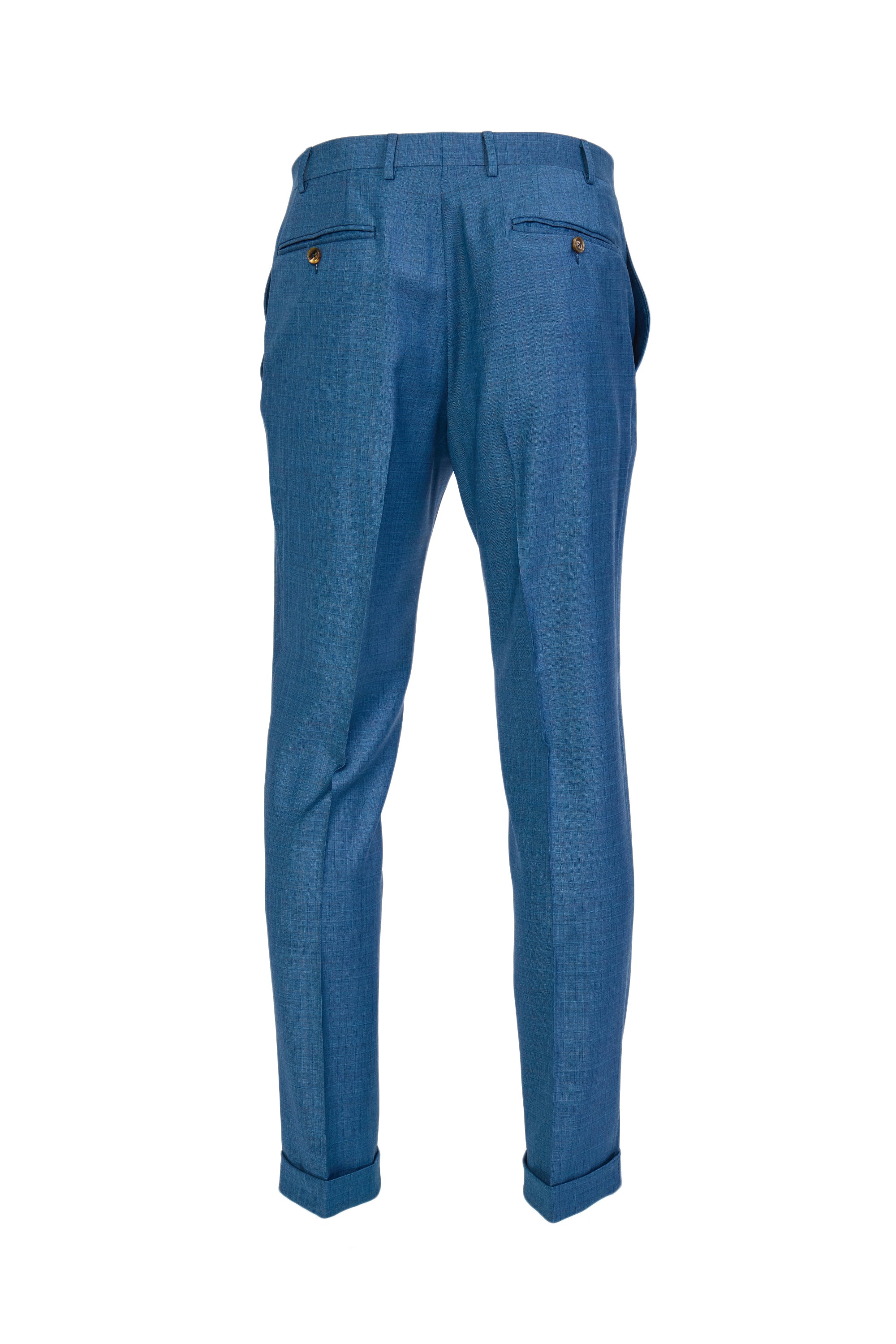 CANALI | Subtle Brown Check Suit | Mid-Blue