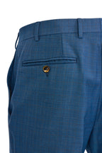 CANALI | Subtle Brown Check Suit | Mid-Blue